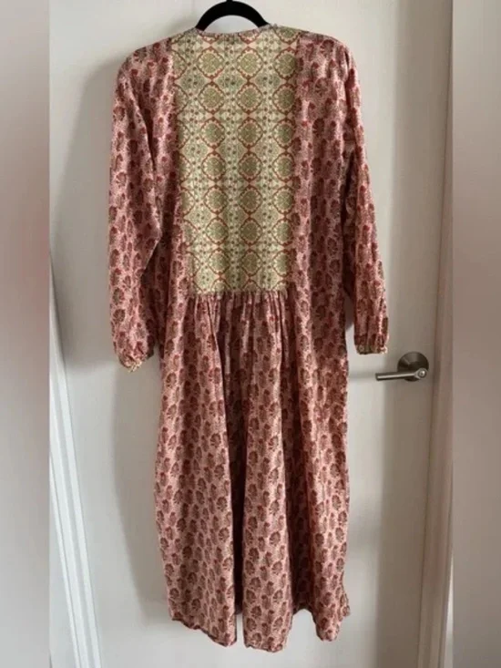 Zara | Floral Button Down "The Rosie" Boho Maxi Lightweight Dress M - Picture 9 of 13